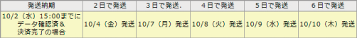 発送納期